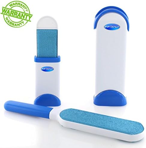 Pet Fur &amp; Lint Remover with Self-Cleaning Base - Double-Sided Brush Removes from Clothes &amp; Furniture (2)