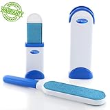 Pet Fur & Lint Remover with Self-Cleaning Base - Double-Sided Brush Removes from Clothes & Furniture (2)