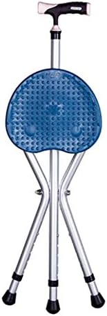 YCD Walking Seat Cane in One Cane at the Crutch Chair Walker With Stick Folding Stool Elderly Stick , blue