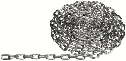 IDEAL 60-7240-A Galvanized Steel Tie Back Chain for Wheel Chock, 20' Length, 3/16" Chain Size