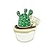 Green Plant Succulent Cactus Aloe Flower Trendy Enamel Lapel Pin Set