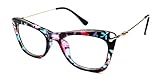 TIJN Cat Eye Eyeglasses Frames with Metal Arms for Women