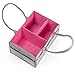 Baby Diaper Caddy Organizer, Nursery Storage Organizer, Portable Changing Table Basket Great Bin for Baby Girls & Boys, Car Travel Tote Bag and Shower Gift by Bubbaloo (Playful Pink)