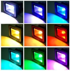 SUSAY 10W LED RGB 900LM 16 Color Changing Waterproof Spotlight Flood Light Garden Lamp Floodlight Outdoor Indoor w/IR Remote Control + AC Adaptor New (with EPISTAR led chip) - Image 3