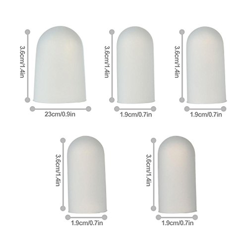 Leegoal Silicone Finger Protectors 5pcs, Reusable Finger Covers Guards Heat Resistant Finger Gloves for Heat Cooking Baking Barbecue BBQ