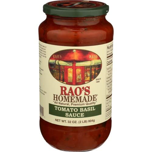 Rao's Homemade Tomato Basil Sauce, 32oz, Tomato Sauce, All Purpose, Keto Friendly Pasta Sauce, Premium Quality, Tomatoes from Italy and Basil, Pack of 6 Image