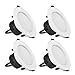 LE 4 Pack 8W 3.5-Inch LED Recessed Lighting, 75W Halogen Bulbs Equivalent, Not Dimmable, LED Driver Included, 400lm, Warm White, 3000K, 90 Beam Angle, Recessed Ceiling Lights, LED Downlight