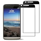 G5 Screen Protector,ALCLAP LG G5 Screen Tempered Glass Premium Full Coverage HD Ultra Clear Film Edge to Edge Protection Shield Anti-Bubble Screen Protector for LG G5(2pack,Black)