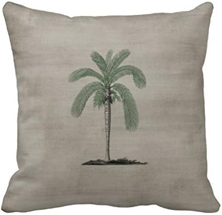 Throw Pillow Case Vintage Palm Tree Cushion Cover 18" x 18"
