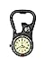 Klox Unisex Black Clip-On Carabiner Pocket FOB Watch Compass Bottle Opener for Doctors Nurses Paramedics Chefs Analog Display Quartz Movement K-FOB