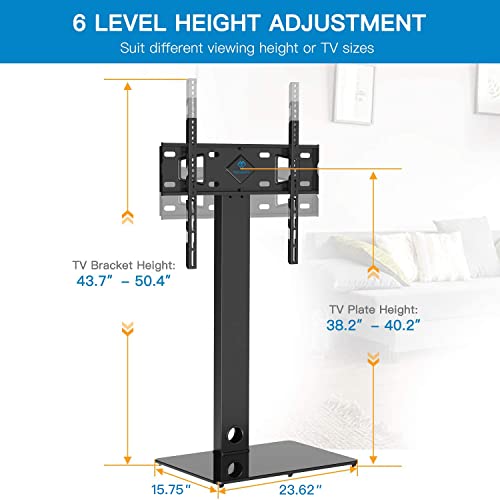 PERLESMITH Universal Floor TV Stand/Base with Swivel Mount for Most 37