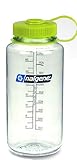 Nalgene 32oz Wide Mouth Tritan Water Bottle - Clear w/ Green Cap