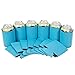 QualityPerfection 12 Light Blue Party Drink Blank Can Coolers(12,25,50,100 Bulk Pack) Blank Beer,Soda Coolies Sleeves | Soft,Insulated Coolers | 30 Colors | Perfect For DIY Projects,Holidays,Events