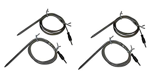 Burnt End Paper Replacement Temperature Probes For Wireless BBQ/Oven Thermometers - Cappec, IGrill, IGrill2, IGrill Mini, And Thermopro (Meat Probe X 4)