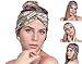 OSATTIA 4 Pack Women Boho Headband Floral Style Knot Bohemian Hairwrap Flower Printing Twisted Criss Cross Stretchy Hairband