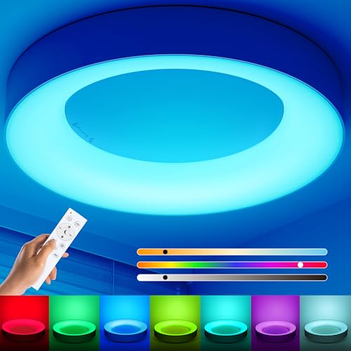 Matane 36W LED Deckenleuchte RGB Farbwechsel Dimmbar mit Fernbedienung 40cm