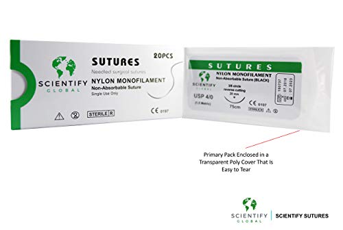 5 Sterile+Suture+Thread+Needle+Veterinary