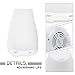 Mermaid 100ml Aromatherapy Diffuser with 7 Changing Color LED Lights-Portable Ultrasonic Aroma Essential Oil Diffusers Humidifier, Waterless Auto Shut-off for Home Office Single Room (WHITE)