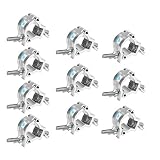 10 Pack Heavy Duty 165lb Aluminum Alloy Stage Lighting Clamp 1.26-1.38 Inches for Projector Par Light Spotlight Fits 32mm to 35mm OD Tubing/Pipe, Small Size Clamp-TUV Certificated