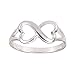 CloseoutWarehouse Sterling Silver Heart Infinity Ring Size 12