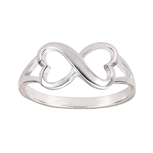 CloseoutWarehouse Sterling Silver Heart Infinity Ring Size 12