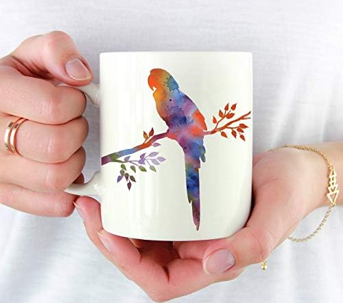 Macaw Mug Macaw Bird Gift Colorful Pet Macaw Watercolor Art Mug Macaw Coffee Mug Unique Macaw Gifts