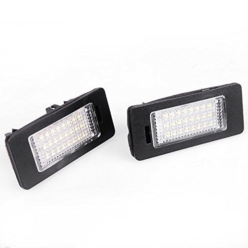 Hot 2Pcs Error Free LED License Plate Light Lamp White Bright For VW Jetta MK6 Passat 11 12 13