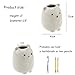 Jaswass Mini Ceramic Toothbrush Holder Set of 4 Cute Animal Design (Dinosaur & Bear), Small Bathroom Storage Organizer for Toothbrush, Cotton Swabs, Toothpicks