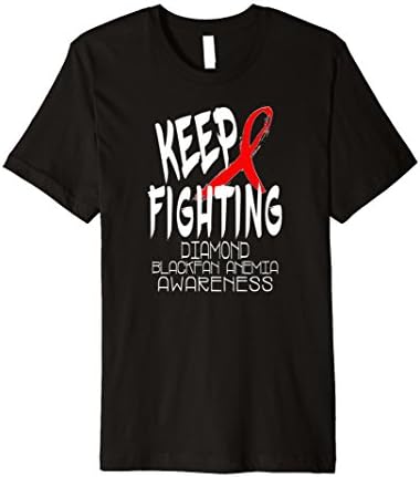 Mens Keep Fighting DIAMOND BLACKFAN ANEMIA PREMIUM Shirt 3XL Black