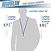 Mifflin-USA Flat Lanyards for ID Badges (Blue, 36 Inch, 100 Pack), Comfortable Neck Straps
