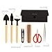 Planters’ Choice Bonsai Tool Kit – Includes: Wooden Rake, Long & Wide Spades, Scissors, Tweezers, Bamboo Brush, and Pruning Shears (Trimmer/Clipper) in Fabric Storage Holder : Bonsai Tools (Tool Kit)thumb 1
