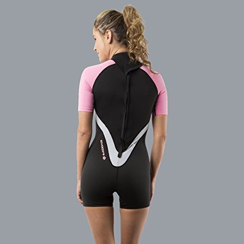 New Women's LavaCore LavaSkin Sporty Shorty Wetsuit - Pink (Size Medium) for Scuba Diving, Surfing, Kayaking, Rafting, Paddling & Many Other WaterSports/LID