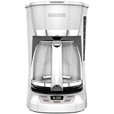 Black & Decker 12-Cup Programmable Coffee Maker, White by Supernon