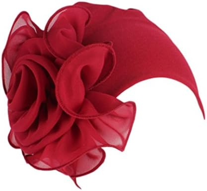 Womens Great Hats,Women Ladies Retro Big Flowers Hat Turban Brim Hat Cap Pile (17colours)