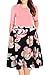 Nemidor Women's Floral Print Vintage Style Plus Size Swing Casual Party Dress NEM107 (18, Pink)