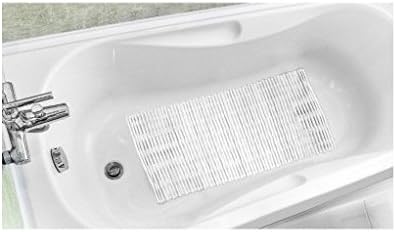 Bamboo Rods Tub Mat Finish: White