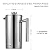 X-Chef French Press Coffee Maker 304 Stainless Steel Coffee Press Double-Wall & 3-Layered Filtration with 3 Extra Filter Screen for Home Office (50oz/1500ml)