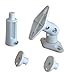 VideoSecu 4 White Universal Satellite Studio Speaker Mounts/Brackets for Walls and Ceilings 1VD (White, 4 Pack)