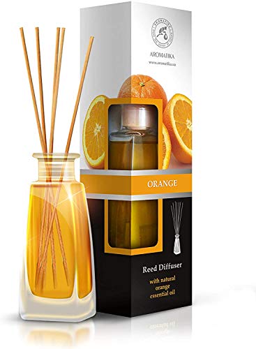 Orange Diffuser w/Orange Oil 3.4oz – Fresh Room – Long Lasting Fragrance – Scented Reed Diffuser Orange – Diffuser Gift Set – Best for Aromatherapy – Home – Orange Essential Oil Diffuser by AROMATIKA Orange Diffuser w/Orange Oil 3.4oz – Fresh Room – Long Lasting Fragrance – Scented Reed Diffuser Orange – Diffuser Gift Set – Best for Aromatherapy – Home – Orange Essential Oil Diffuser by AROMATIKA