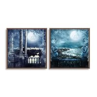 Framed Canvas Wall Art Dreamscape Canvas Prints Home Artwork Decoration for Living Room,Bedroom - 16