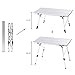 Camp Field Camping Table with Adjustable Legs for Beach, Backyards, BBQ, Party and Picnic Table (SilverA)