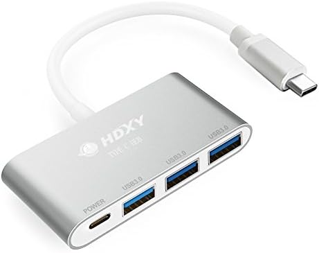 HDXY 4-in-1 Type-C Hub With USB 3.0 Ports For New MacBook 2015/2016 ,ChromeBook Pixel Devices Nokia N1,Nexus 6/6p and Other Type-C HUB Devices Connecting Adapter