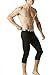 Tesla TM-YUC32-BLK_Medium Men's Compression Capri Shorts Baselayer Cool Dry Sports Tights YUC32