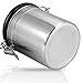 Airtight Coffee Container Storage Canister,Stainless Steel Coffee Beans Ground for Fresher Container Built-in One Way Valve (Silver, 16oz)