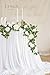 Ling's Moment Artificial Rose Flower Runner Rustic Flower Garland Floral Arrangements Wedding Ceremony Backdrop Arch Flowers Table Centerpieces Decorations (5FT Long, Ivory Roses)