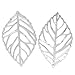 Housweety 100 PCs Charm Pendants Hollow Leaves Silver Tone 5.4cmx3.1cm(2 1/8