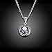 Gaosa Fashion 18 inches Zircon Silver Plated Necklace