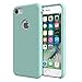 For iPhone 7 Case - MoKo Slim Fit Shockproof Liquid Silicone Gel Rubber Protective Case Soft Touch Back Cover for Apple iPhone 7 2016, Sea Blue (Mint Green)