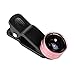 ZOMEI Camera Phone Lens 3 in 1 Kit Clip-On 180 Degree Phone Fisheye + 0.36X Wide Angle + 15X Macro Lens for iPhone 6s / 6s Plus / 6 / 6 Plus / 5 / 5S / 4 / 4S,Samsung,HTC and LG Cellphones（Rose Gold）