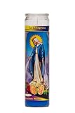 The Miraculous Mother Religious Prayer Candle / La Milagrosa Catholic Novena Vigil Candle (Blue Wax)